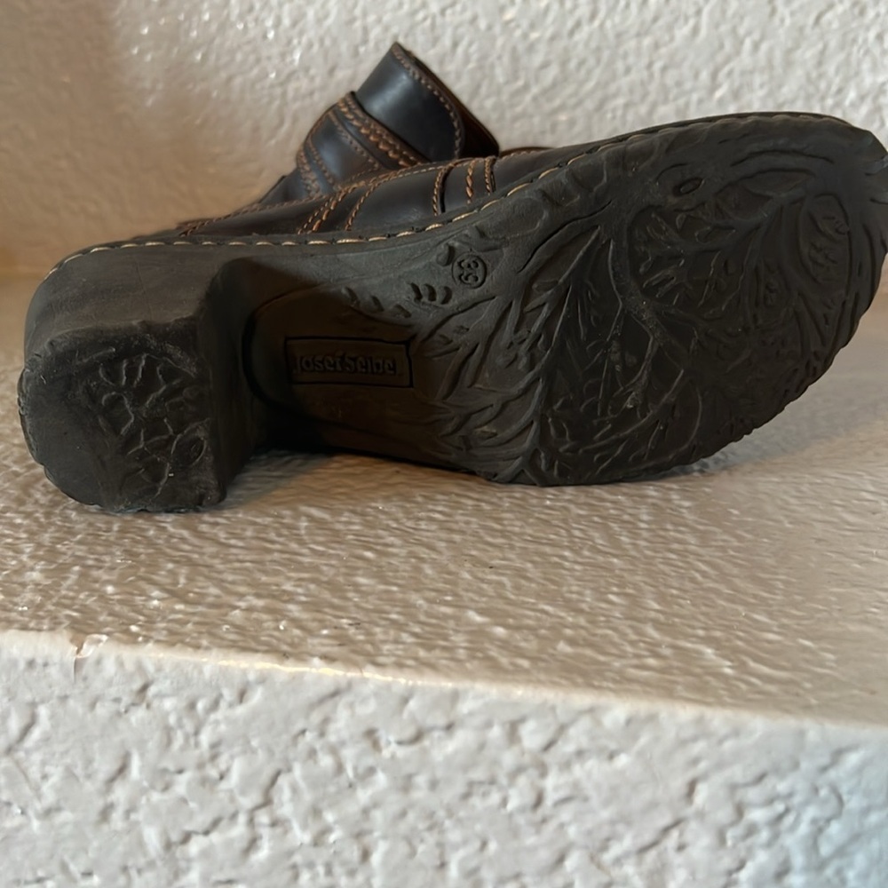 Josef Seibel Genuine Brown Leather Clog Shoes Size 7.5 - Picture 5 of 5